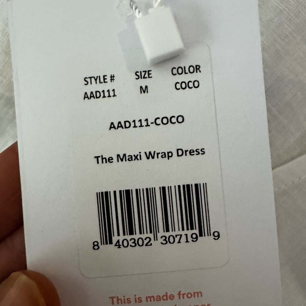 NWT- ANDIE The Maxi Wrap Dress in White Linen - Picture 5 of 9